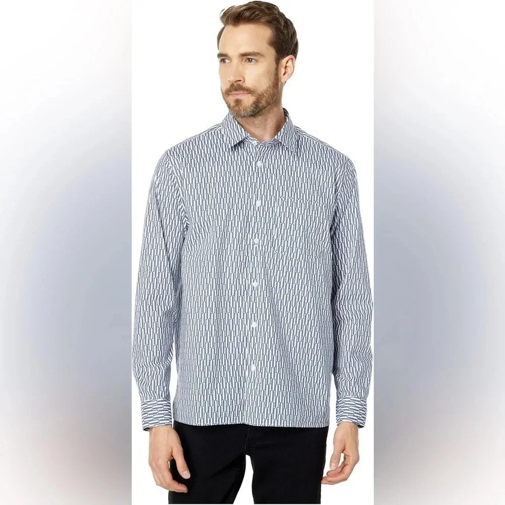 Ted Baker Shirt || Men’s Ruskin Long Sleeve Retro Sleeve Size 6 XXL